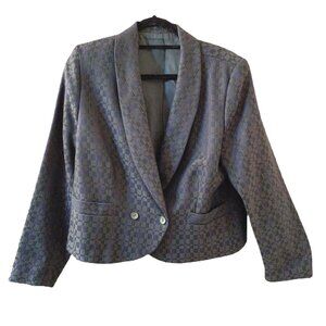 James Pringle Womens Wool Blazer Jacket UK 16 EUR 42 Green Purple Lined Scotland